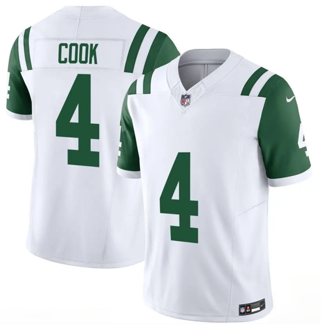 Men's New York Jets #4 Brady Cook White 2025 F.U.S.E. Classic Alternate Vapor Untouchable Limited Stitched Jersey